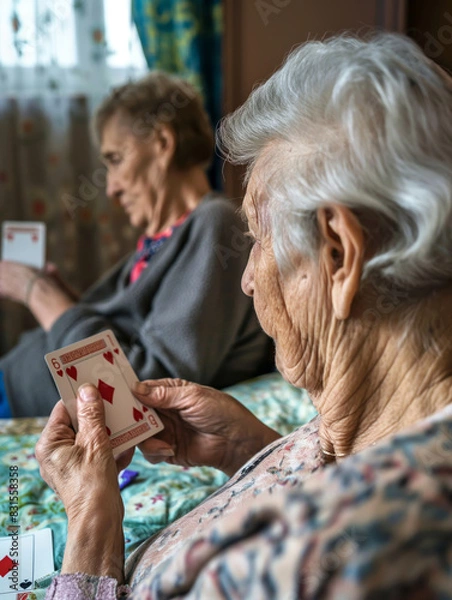 Obraz pensioners playing cards