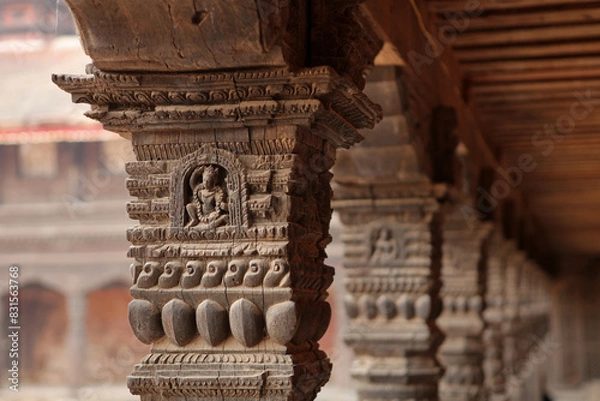 Fototapeta Royal Palace in  Patan Durbar Square, Bhaktapur, Nepal