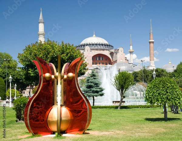 Obraz Ayasofya Mosque and Tulip