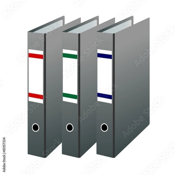 Obraz Three office folders