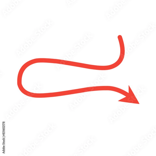 Obraz Red devil tail with arrow