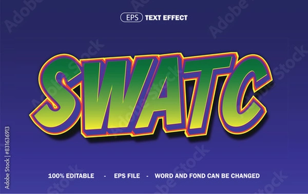 Obraz cartoon text style editable text effect