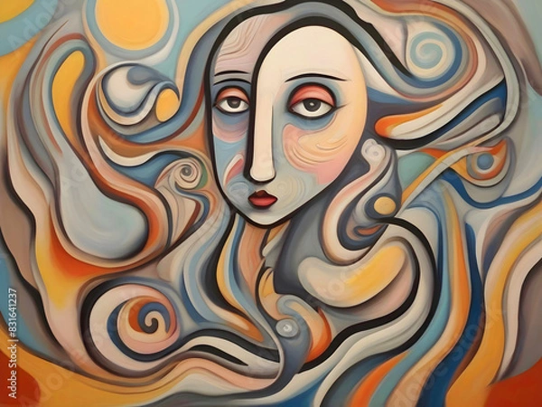 Obraz Lady Portrait Surreal Abstract Art