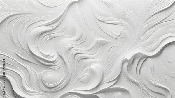 Fototapeta White tones minimalist modern elegance background, Generative AI