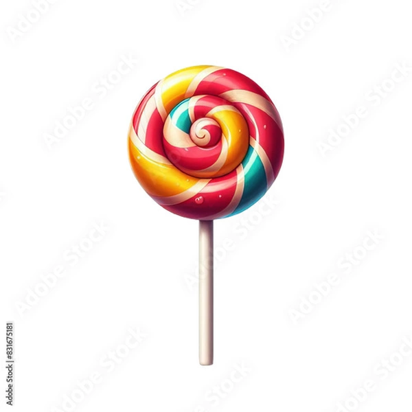 Fototapeta Lollipop candy isolated on transparent background