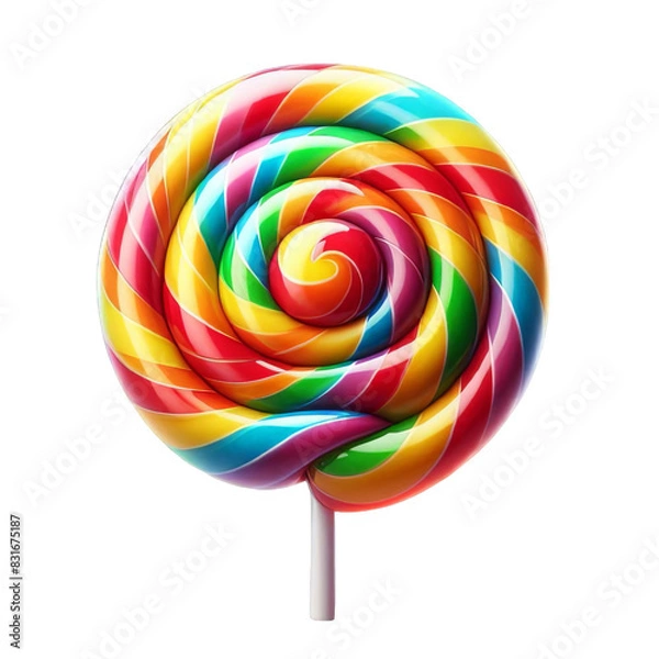 Obraz Lollipop candy isolated on transparent background