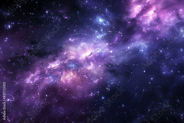 Fototapeta beautifully designed illustrations of galaxies, stars and nebulae in the universe