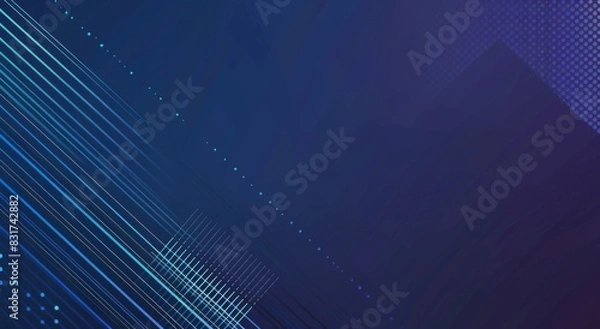 Fototapeta Blue business card Abstract Flat Design Background with Copy Space