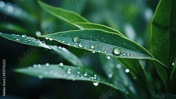 Fototapeta dew on the grass