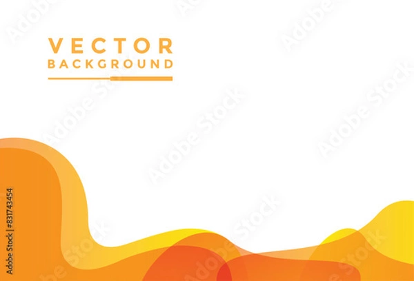 Obraz Orange background vector illustration lighting effect graphic for text and message board design infographic.