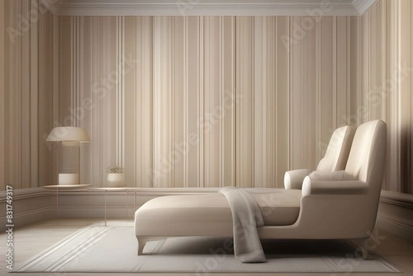 Fototapeta 차분한 베이지톤 침실