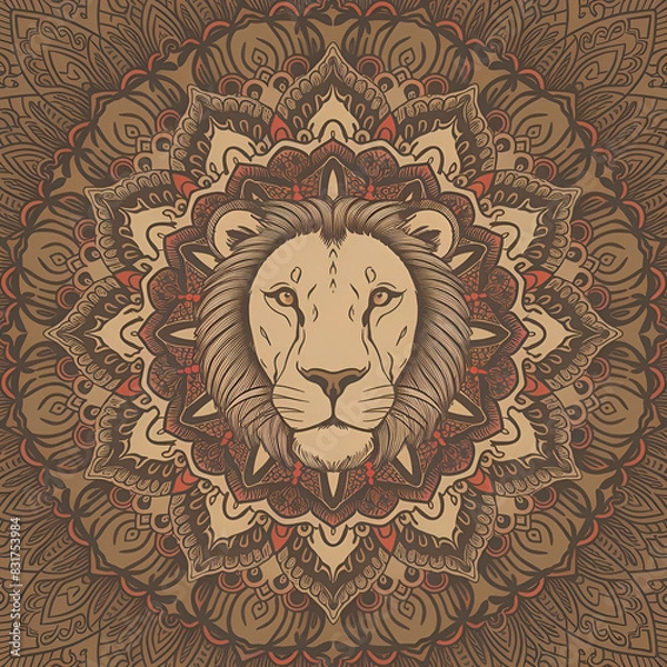 Fototapeta Versatile collection of lion illustrations