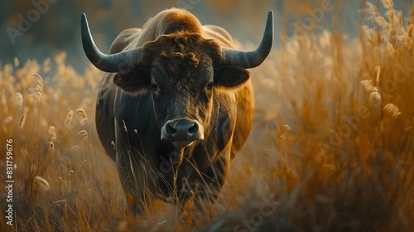 Obraz a cinematic and Dramatic portrait image for bull