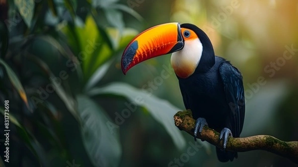 Fototapeta a cinematic and Dramatic portrait image for toucan
