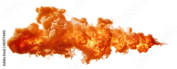 Fototapeta 火炎放射エフェクト、背景透過
