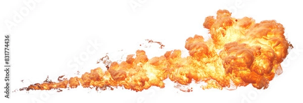 Obraz 長い火炎放射エフェクト、背景透過
