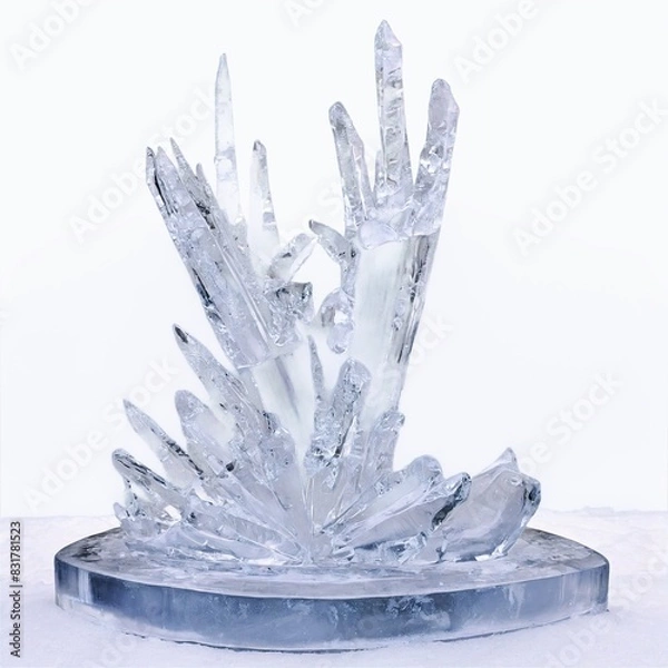 Obraz crystal snowflake on white