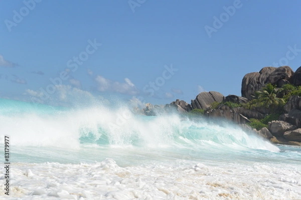 Obraz vague sur la digue
