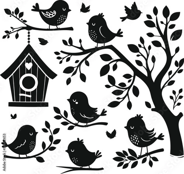 Obraz seamless pattern with birds