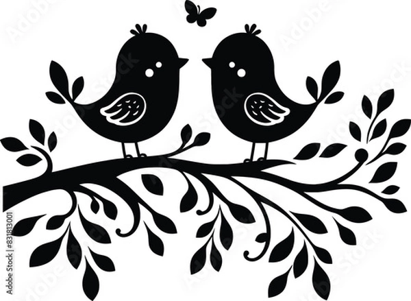 Obraz birds silhouette