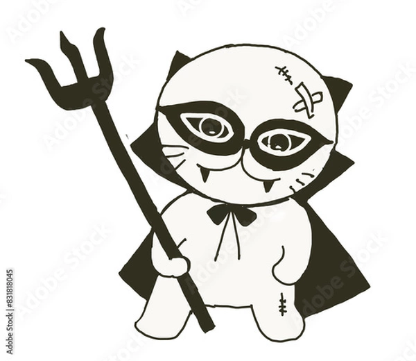 Obraz cartoon cat ghost Halloween 