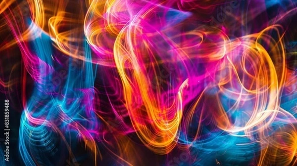 Fototapeta Colorful abstract light patterns,
