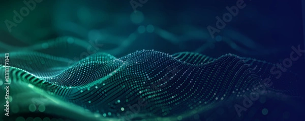 Fototapeta Ideal for technological operations, neural networks, AI, data transmission and encryption, digital archives, audio and visual representations, scientific research, digital background