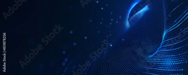 Fototapeta Ideal for technological operations, neural networks, AI, data transmission and encryption, digital archives, audio and visual representations, scientific research, digital background