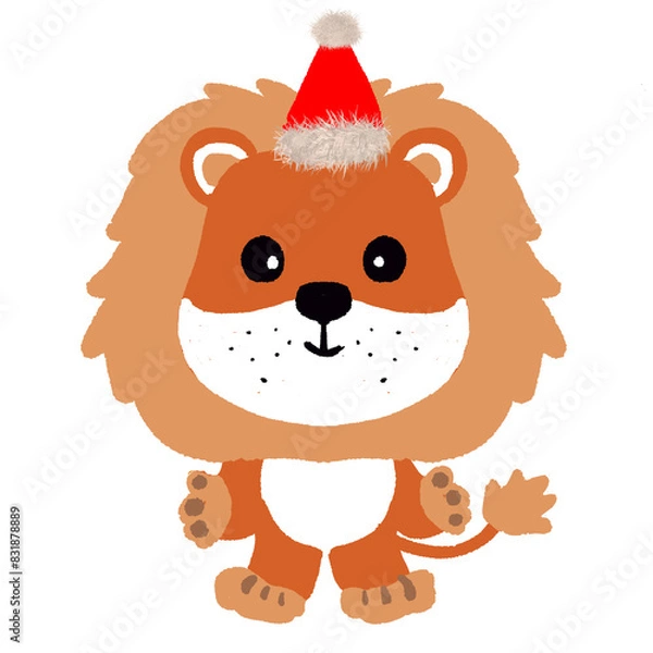 Obraz lion Christmas 