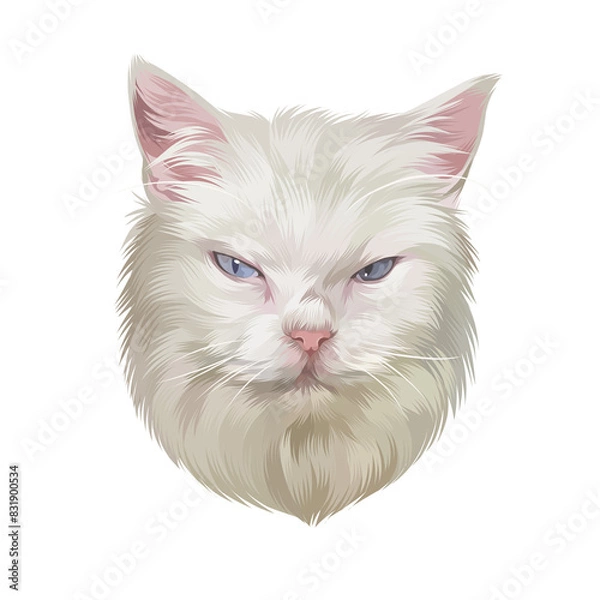 Fototapeta Colorful Detailed Cat Illusration