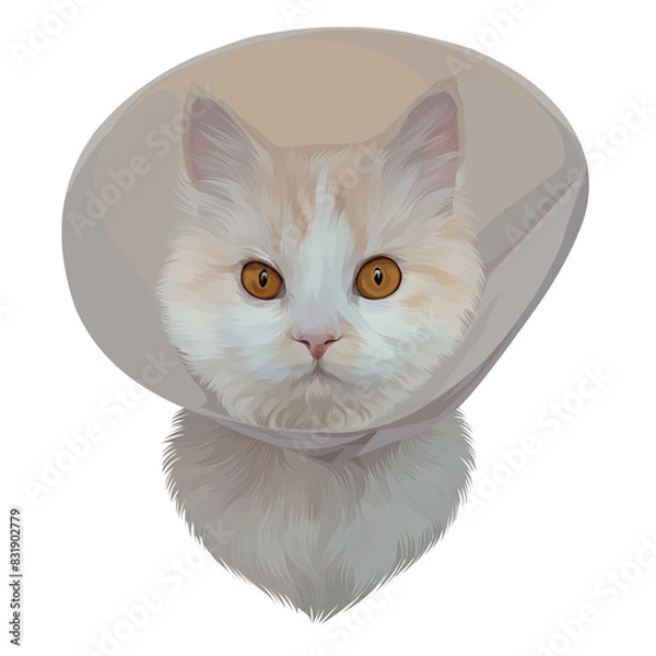 Fototapeta Colorful Detailed Cat Illusration