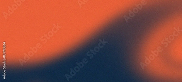 Obraz Cobalt Blue and Coral abstract Gradient Wave on Textured Background