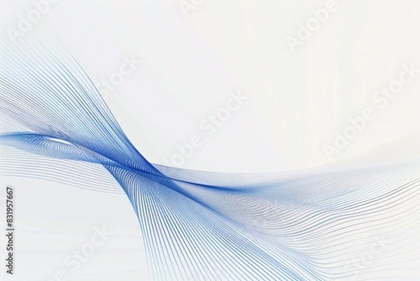 Fototapeta Simple white background with subtle blue horizontal lines, emphasizing clarity and professionalism for business presentations