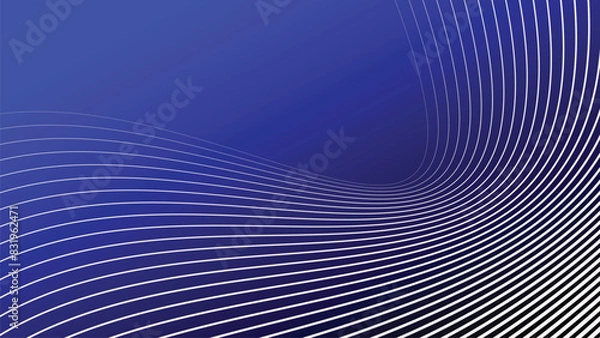 Obraz Blue gradient with curve line background for backdrop or presentation