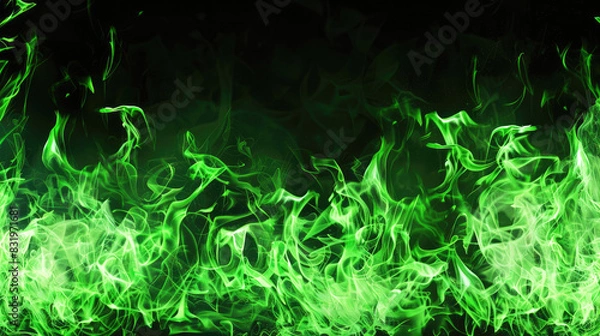 Obraz Green flame fire overlay