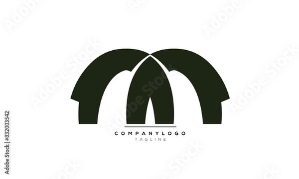 Obraz Alphabet letters Initials Monogram logo AM, AM INITIAL, AM letter
