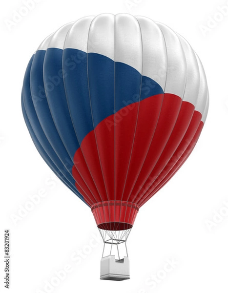 Fototapeta Hot Air Balloon with Czech Flag (clipping path included)