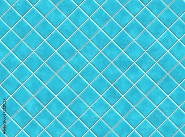 Fototapeta Blue Bathroom Tiles