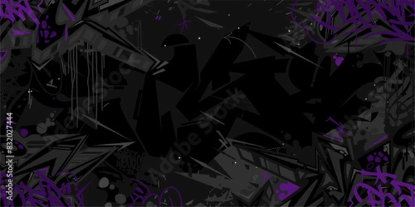 Obraz Modern Abstract Hip Hop Urban Street Art Graffiti Style Vector Illustration Background Template