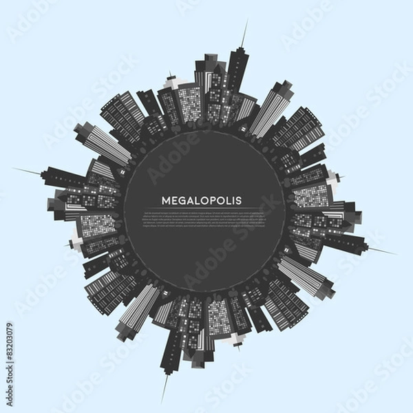 Obraz Vector circle modern city. 