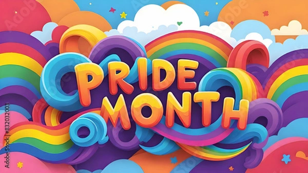 Fototapeta Pride month background concept
