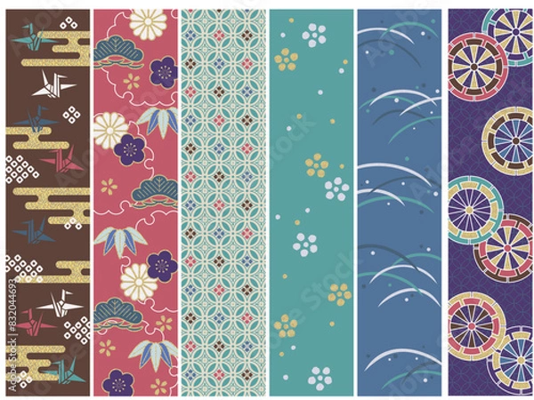 Fototapeta 和風の帯セット