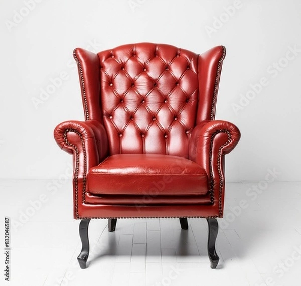Obraz Luxurious red leather chair