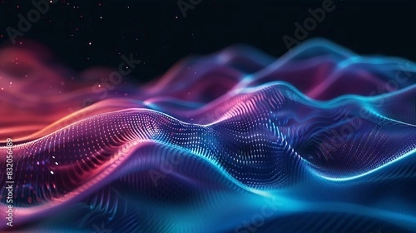 Fototapeta 3d render modern background with flowing part