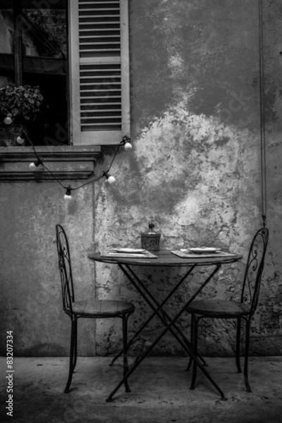 Fototapeta Old dining table