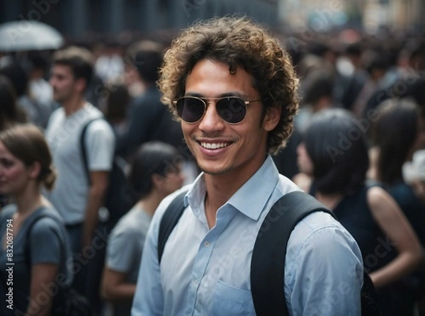 Fototapeta Standing Out From the Crowd. Talent Sourcing. Spotted Candidate