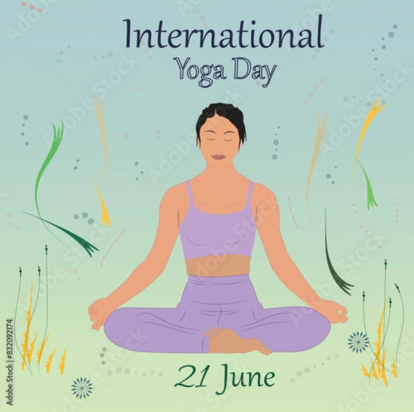 Fototapeta Yoga Illustrator Artwork