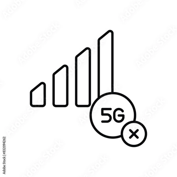 Fototapeta No 5g vector icon