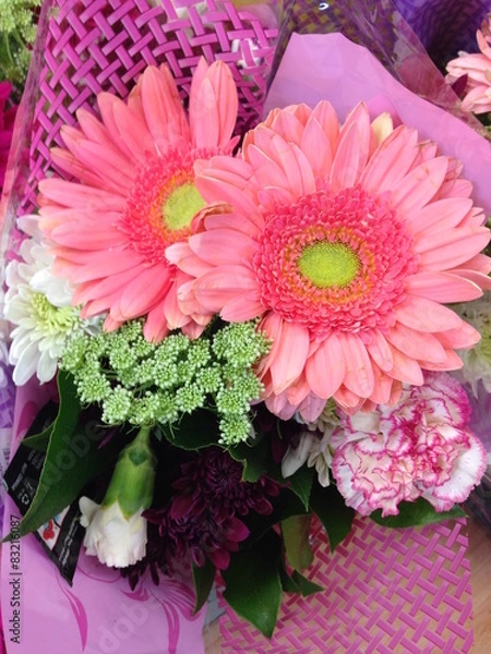 Fototapeta ピンクのガーベラの花束