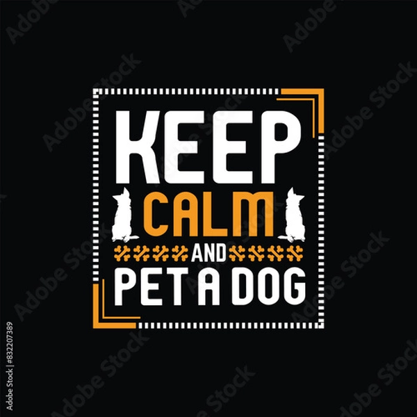 Obraz Dog typographic t shirt design vector graphic - Dog Lover quotes design.
